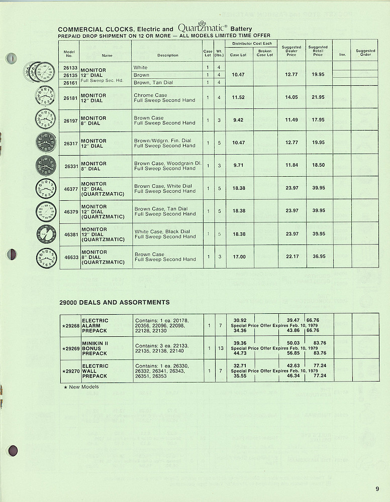 1978 Westclox Price List W-I-79-Revised > 9