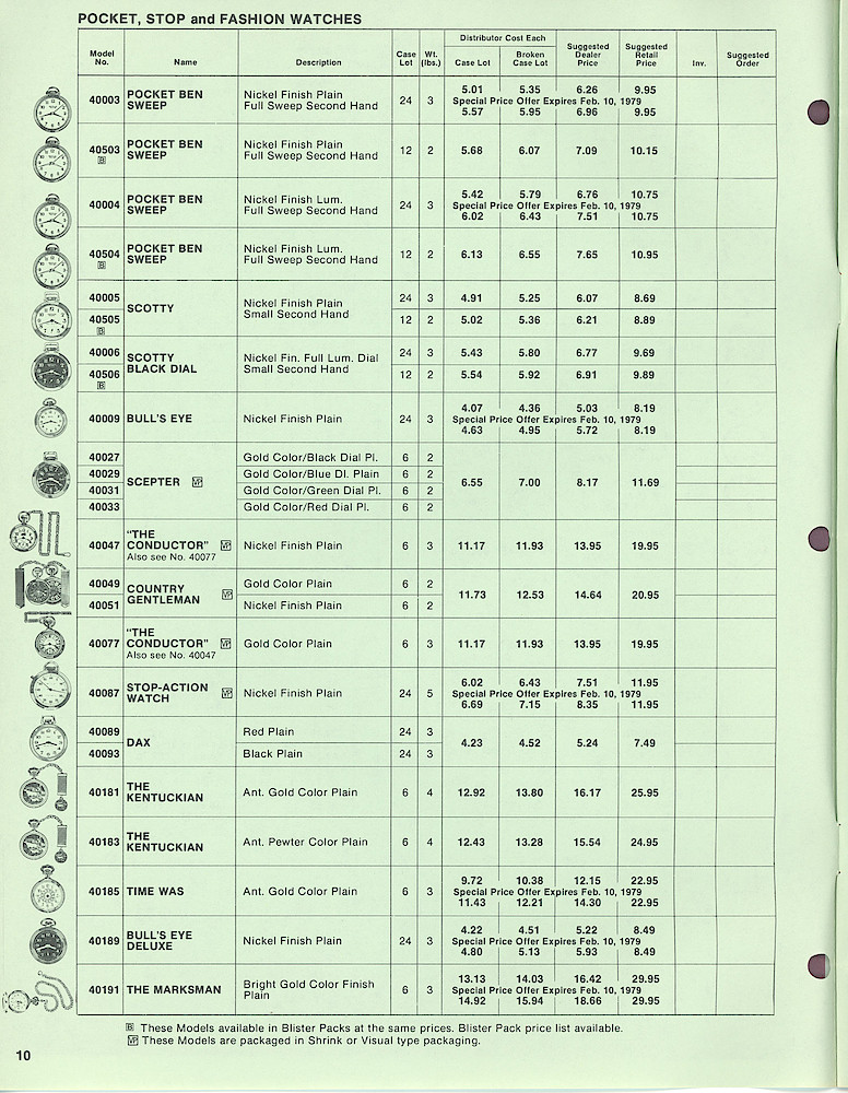 1978 Westclox Price List W-I-79-Revised > 10