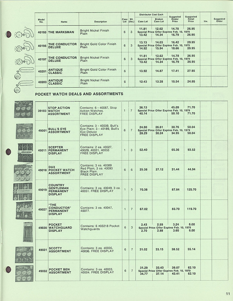 1978 Westclox Price List W-I-79-Revised > 11