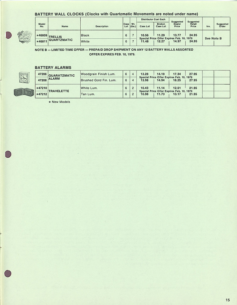 1978 Westclox Price List W-I-79-Revised > 15