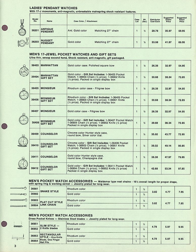 1979 Westclox Price List - Quartzmatic  and 17-Jewel Watches QWW-I-79 > 3