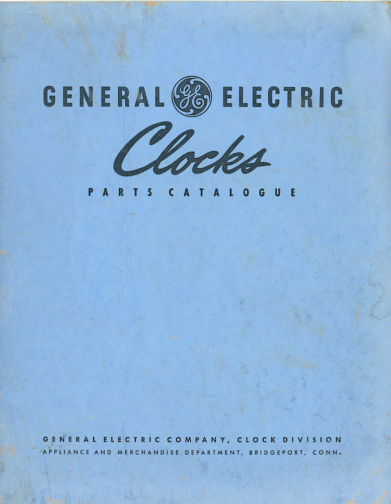 1950 General Electric Clocks Parts Catalog > Front Cover
