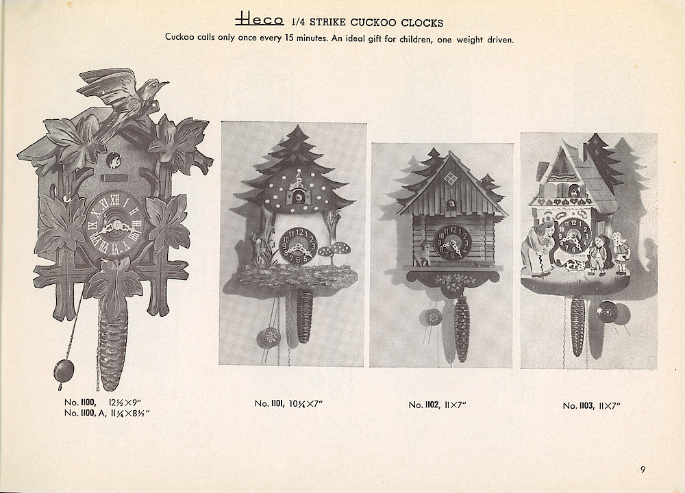 Heco Clock Catalog ca. 1950 > 9