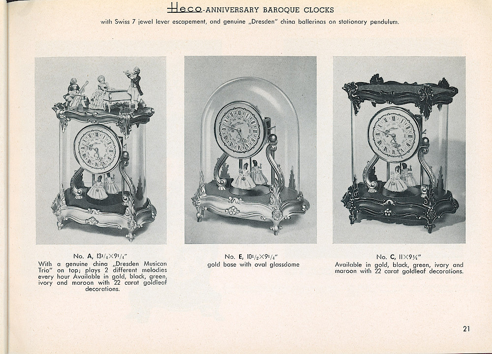 Heco Clock Catalog ca. 1950 > 21