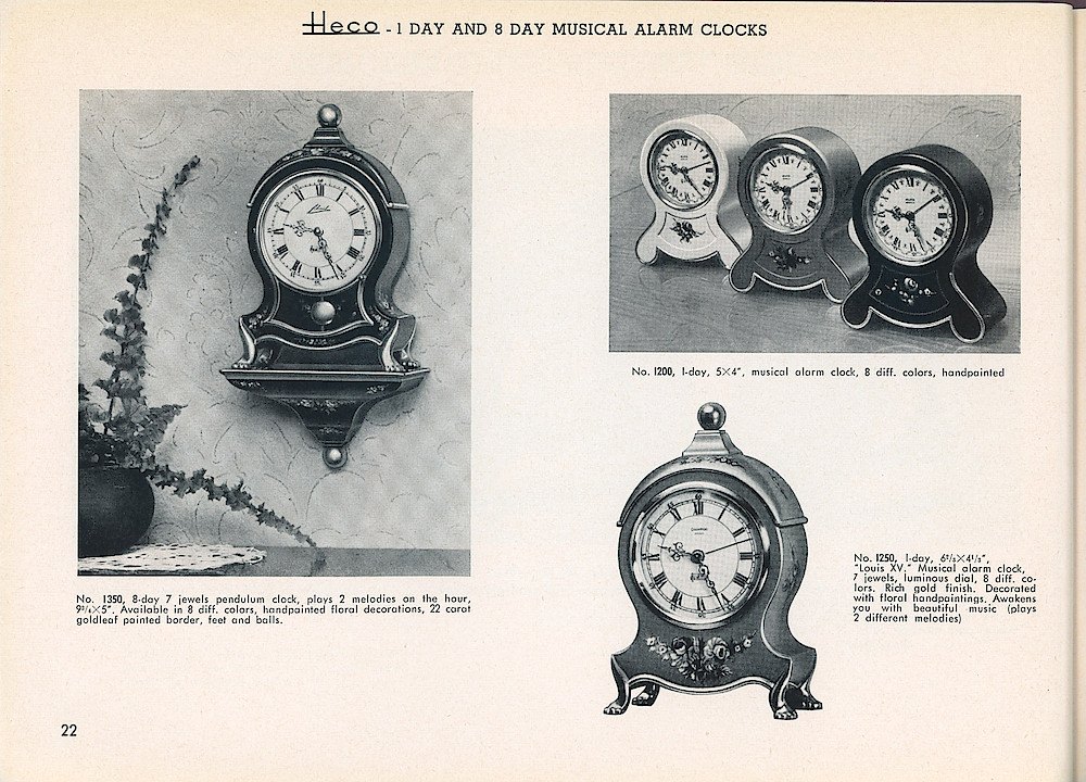 Heco Clock Catalog ca. 1950 > 22