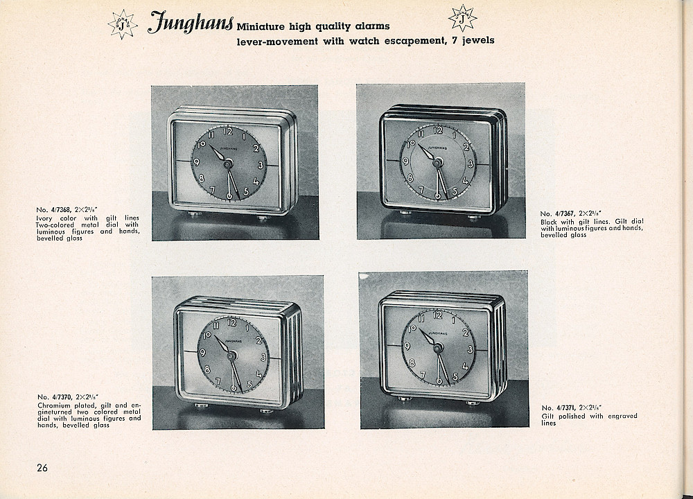 Heco Clock Catalog ca. 1950 > 26