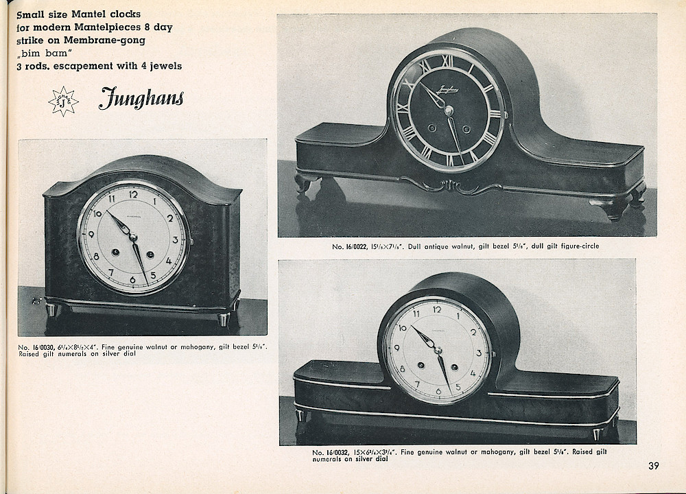 Heco Clock Catalog ca. 1950 > 39