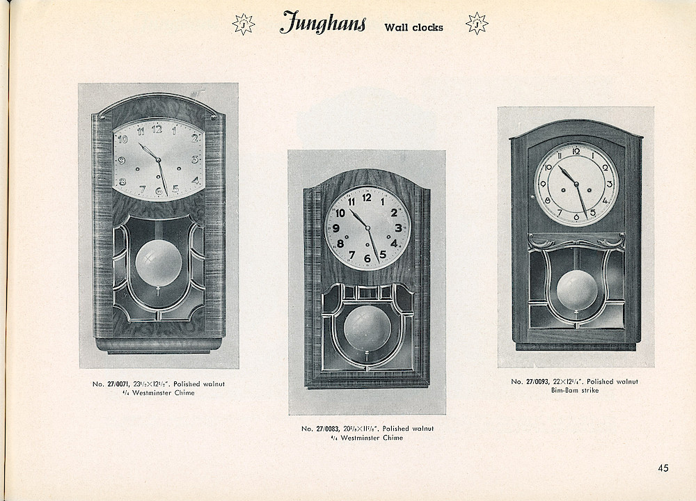 Heco Clock Catalog ca. 1950 > 45