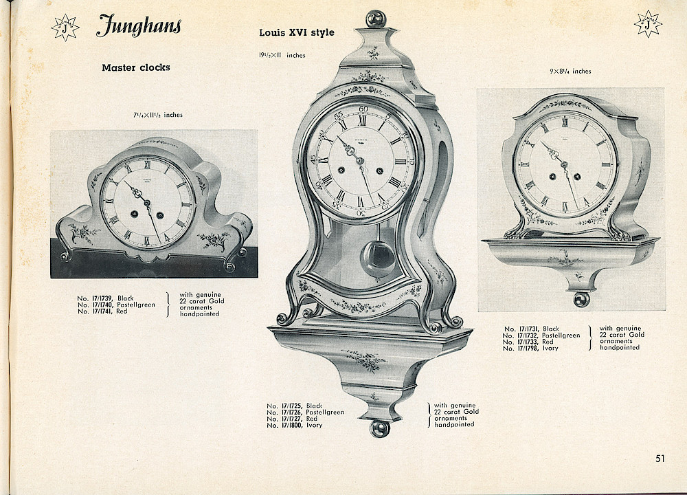 Heco Clock Catalog ca. 1950 > 51