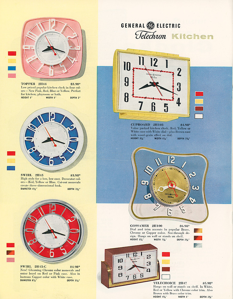 General Electric - Telechron 1955 - 1956 Catalog > 6