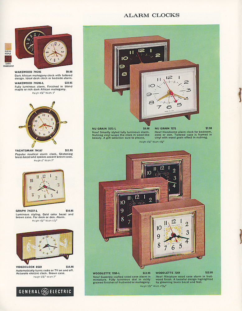 General Electric Clocks, 1960 - 1961 Catalog > 4