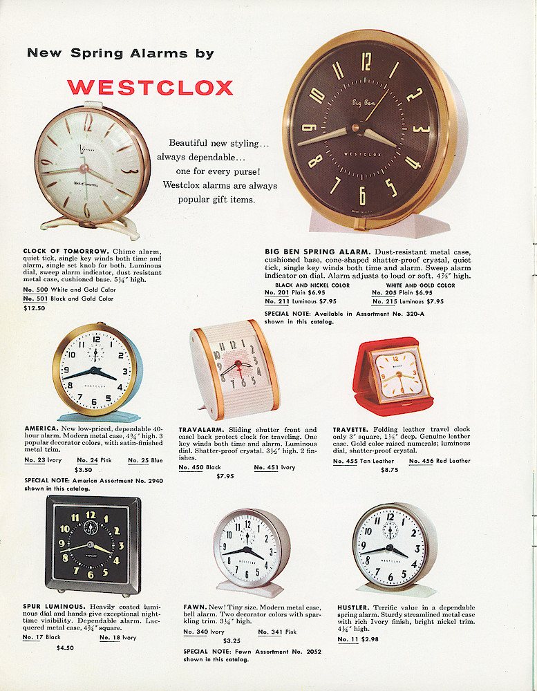 Westclox Full Line Gift Catalog, 1957 > 2