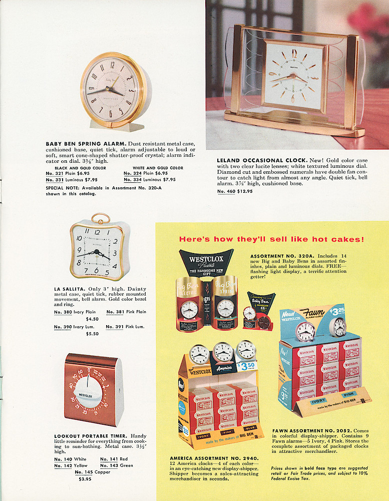 Westclox Full Line Gift Catalog, 1957 > 3
