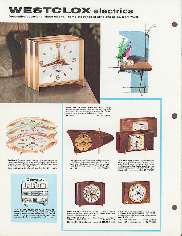Westclox 1960 Keywound and Electric Clocks Catalog > 6