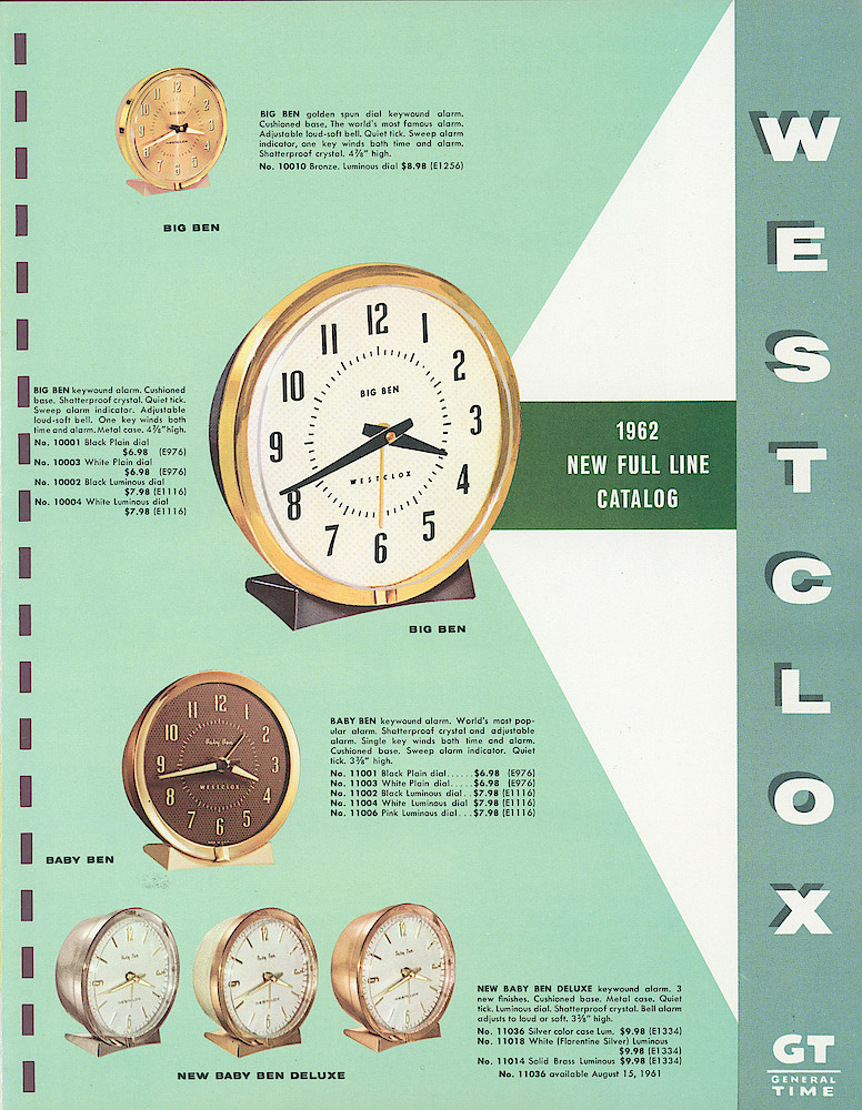 Westclox 1962 New Full Line Catalog > 1