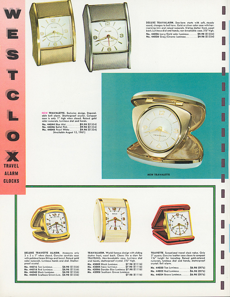 Westclox 1962 New Full Line Catalog > 4