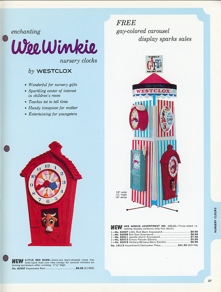 Westclox 1965 - 66 Catalog. > 27