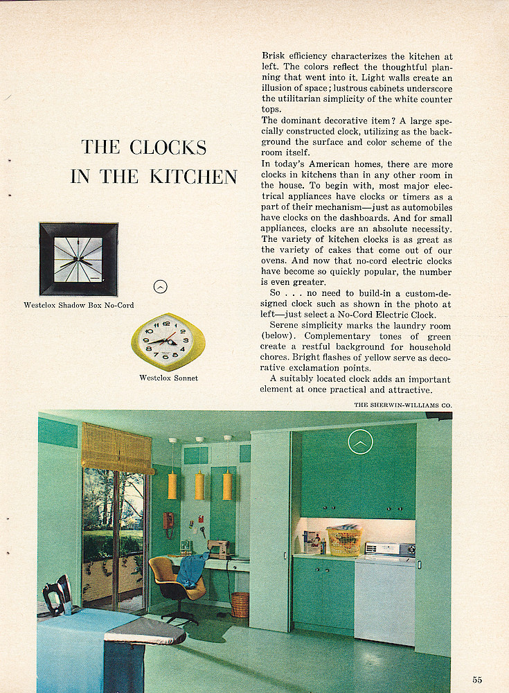 Clocks in Home Decoration. Edited in collaboration with Good Housekeeping Magazine. > 55