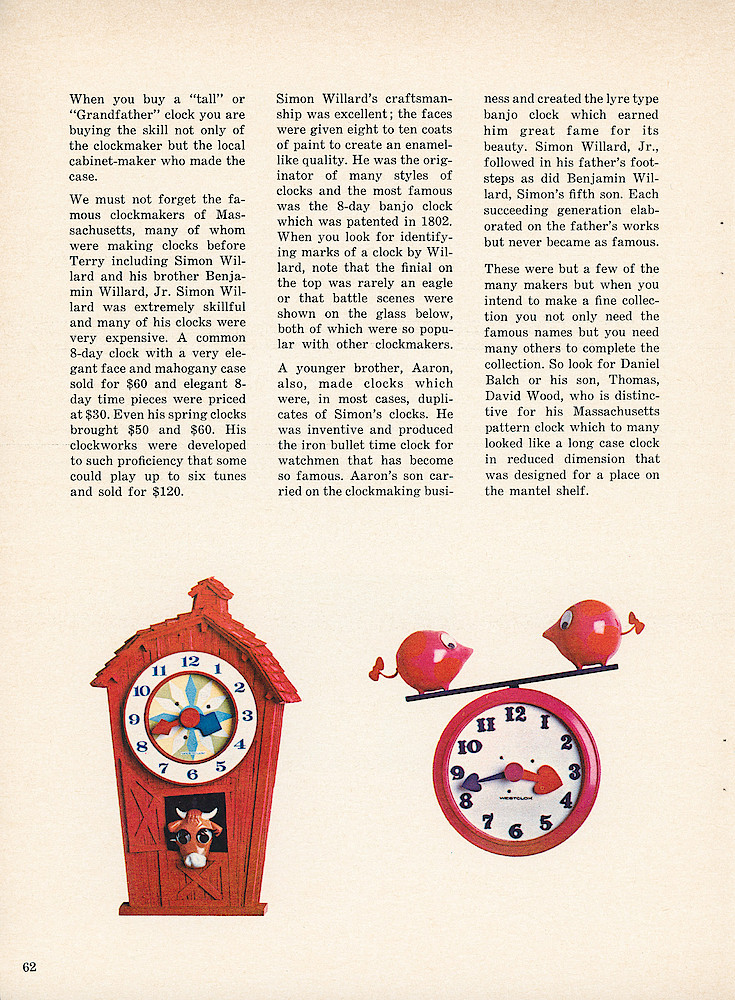 Clocks in Home Decoration. Edited in collaboration with Good Housekeeping Magazine. > 62