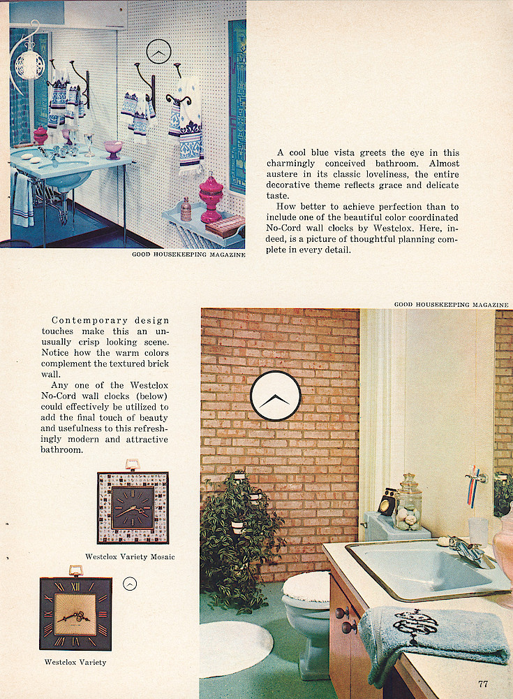 Clocks in Home Decoration. Edited in collaboration with Good Housekeeping Magazine. > 77