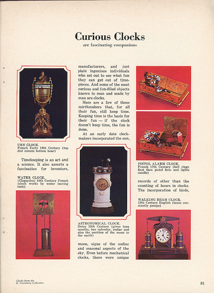 Clocks in Home Decoration. Edited in collaboration with Good Housekeeping Magazine. > 81