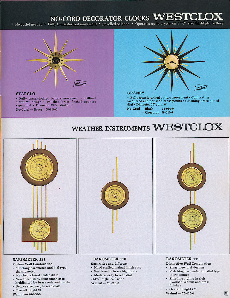 Westclox Canada 1967 Catalog > 19
