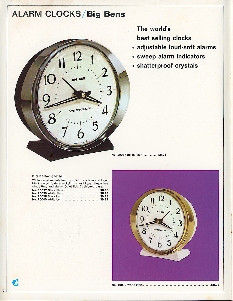 Westclox 1968 - 1969 Catalog > 2