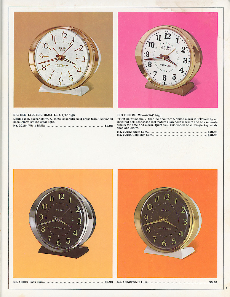 Westclox 1968 - 1969 Catalog > 3