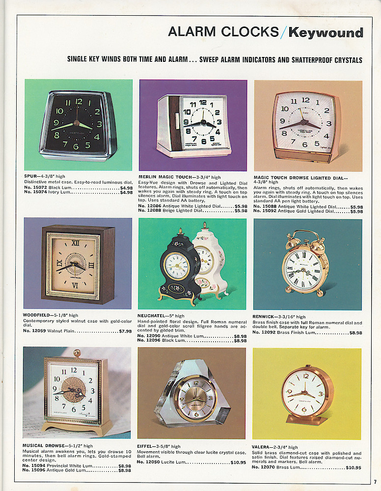 Westclox 1968 - 1969 Catalog > 7