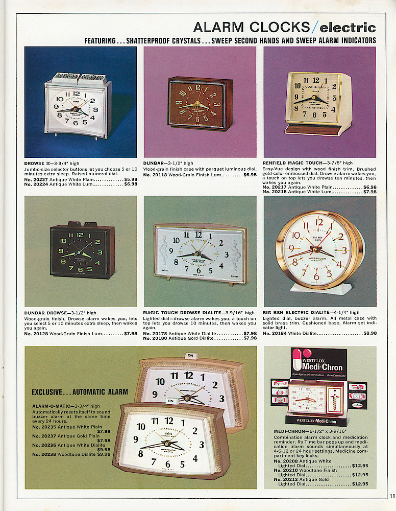 Westclox 1968 - 1969 Catalog > 11