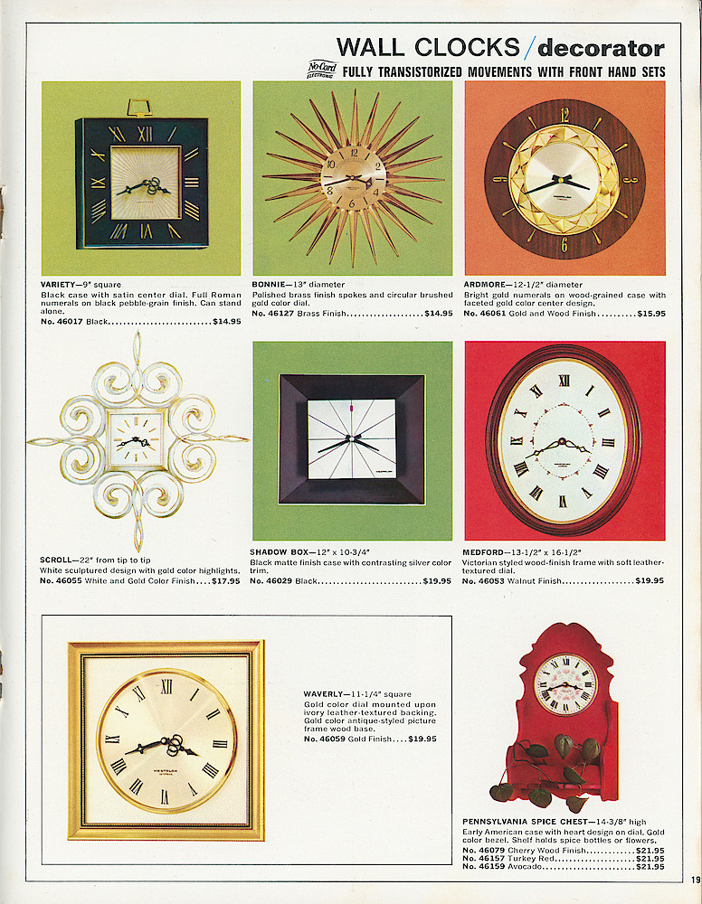 Westclox 1968 - 1969 Catalog > 19