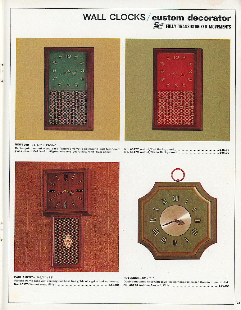 Westclox 1968 - 1969 Catalog > 23