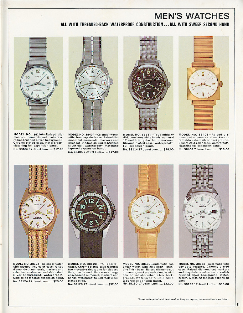 Westclox 1968 - 1969 Catalog > 31