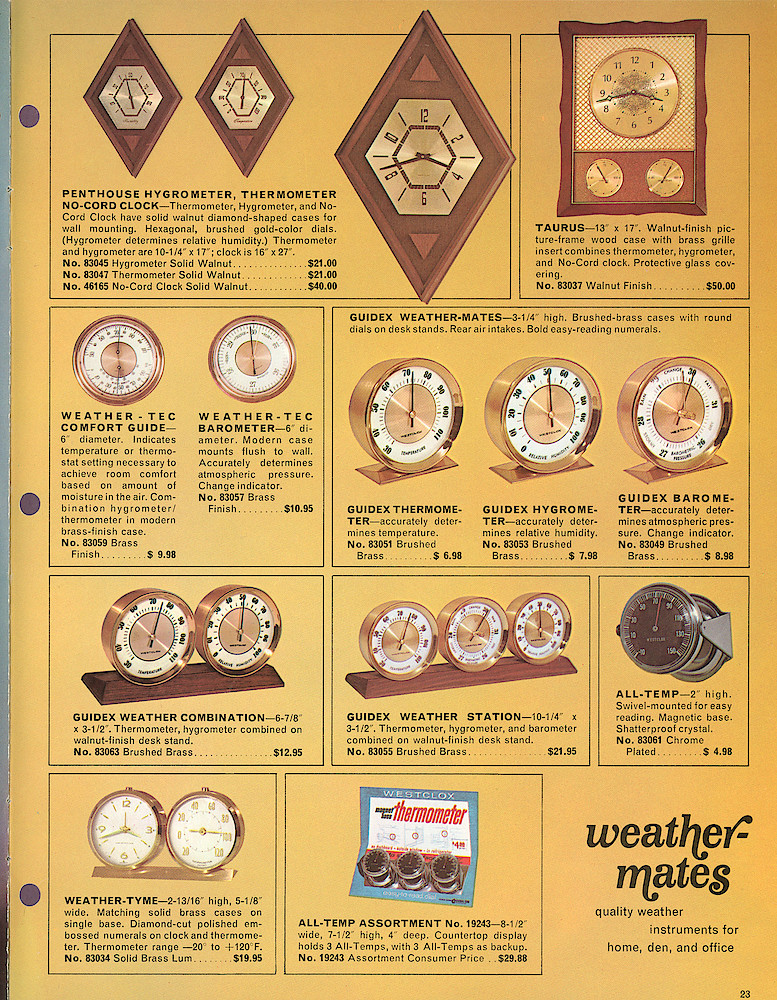Westclox Catalog 1969 - 1970 > 23