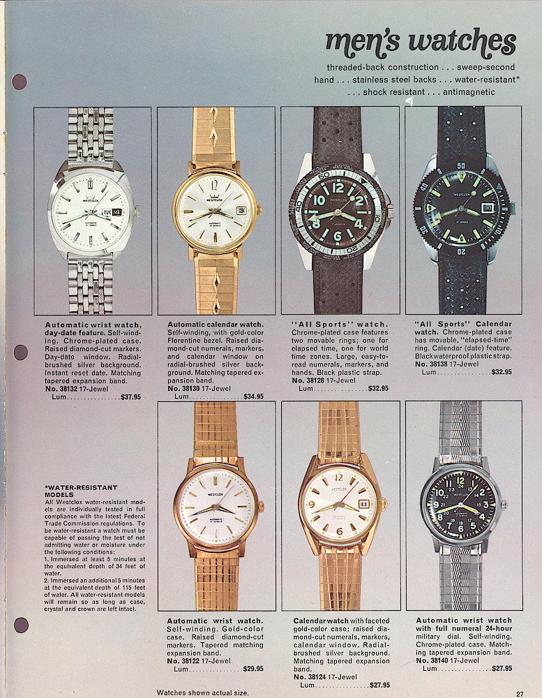 Westclox Catalog 1969 - 1970 > 27