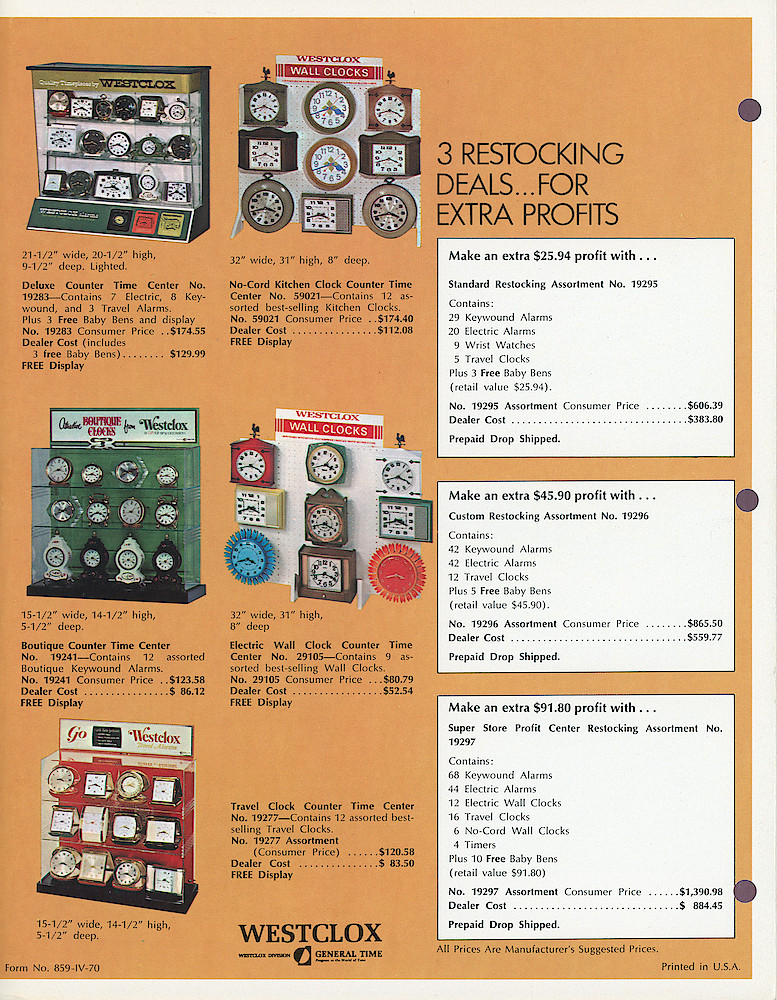 Westclox 1970 New No-Cord Clocks and Time Center Advertising Displays > Time-Center-New-6