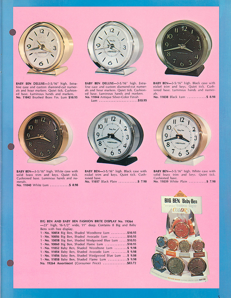 Westclox 1970 - 1971 Catalog. > 5
