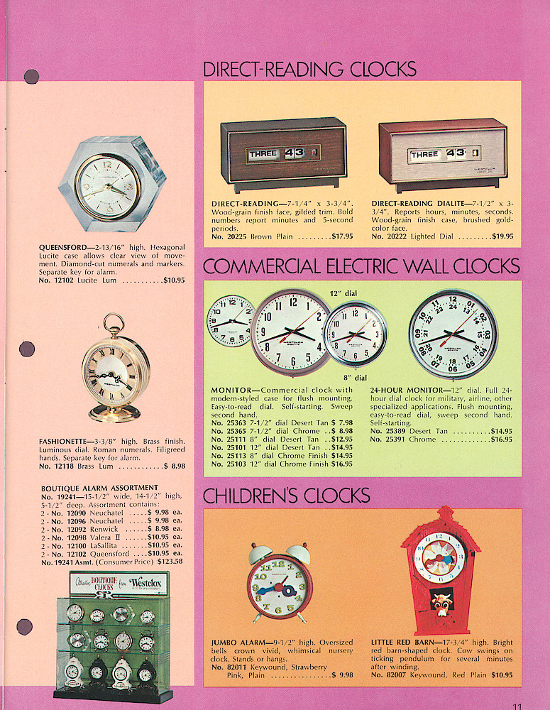 Westclox 1970 - 1971 Catalog. > 11