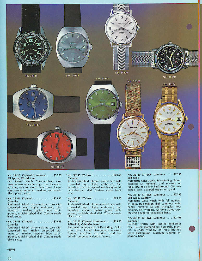 Westclox 1970 - 1971 Catalog. > 36