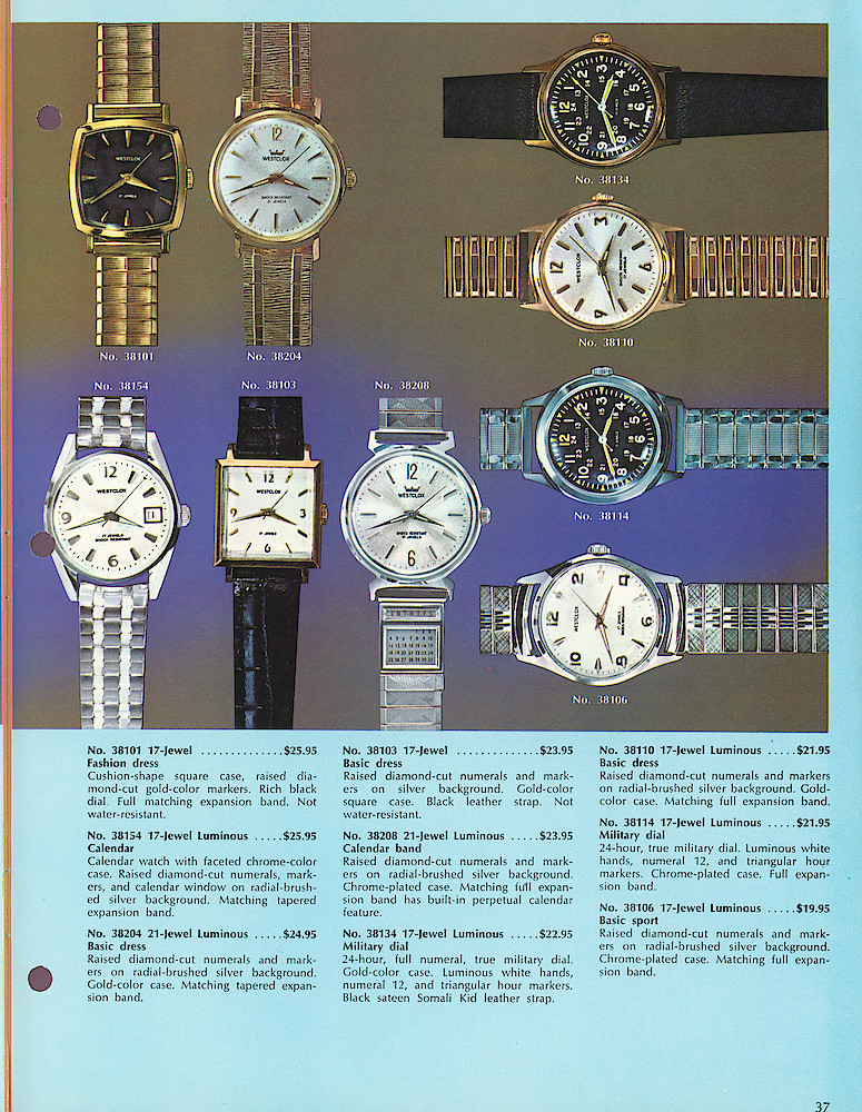 Westclox 1970 - 1971 Catalog. > 37