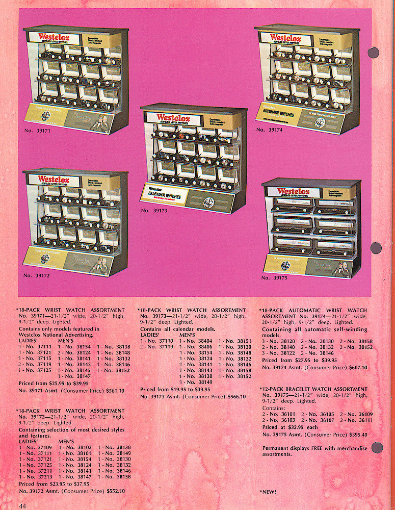 Westclox 1970 - 1971 Catalog. > 44