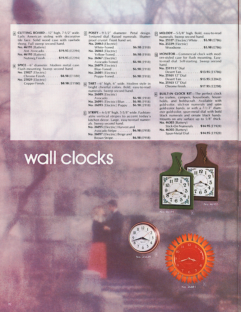 Westclox 1971 - 1972 Catalog > 32