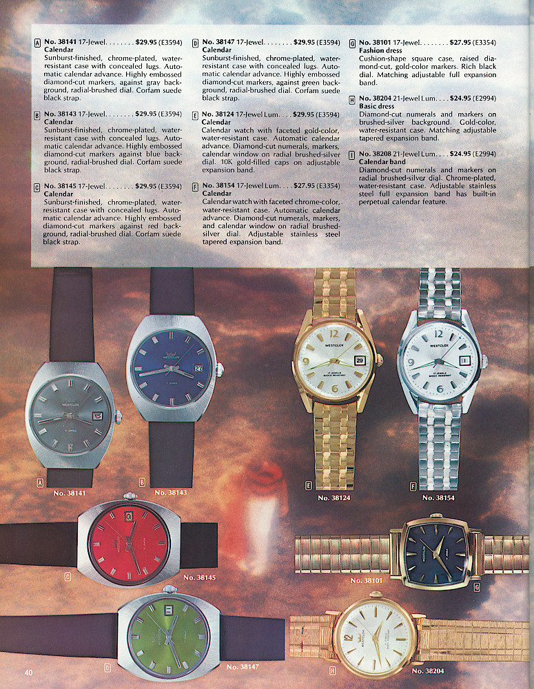 Westclox 1971 - 1972 Catalog > 40