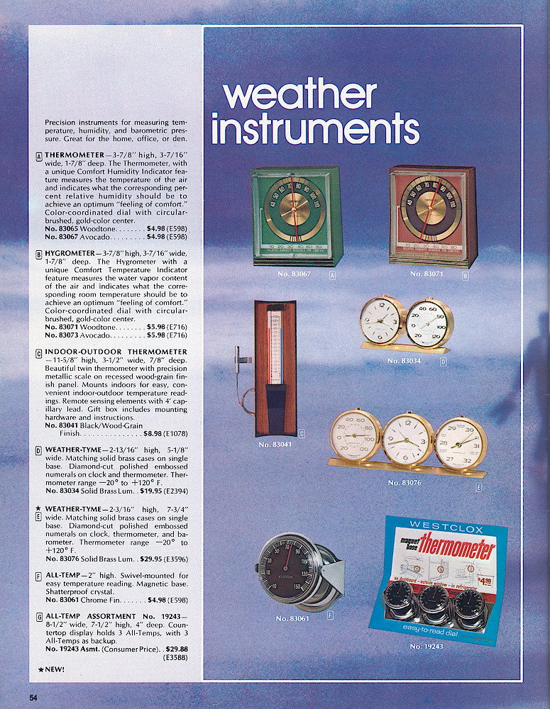 Westclox 1971 - 1972 Catalog > 54