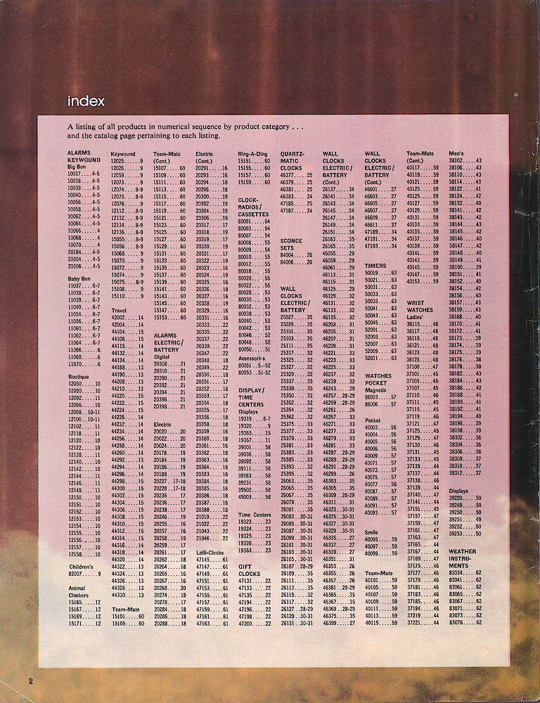 Westclox 1972 - 1973 Catalog > 2