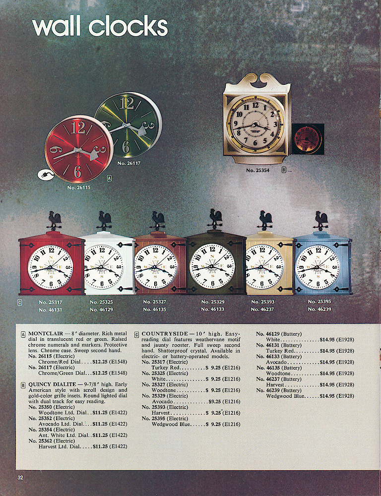 Westclox 1972 - 1973 Catalog > 32