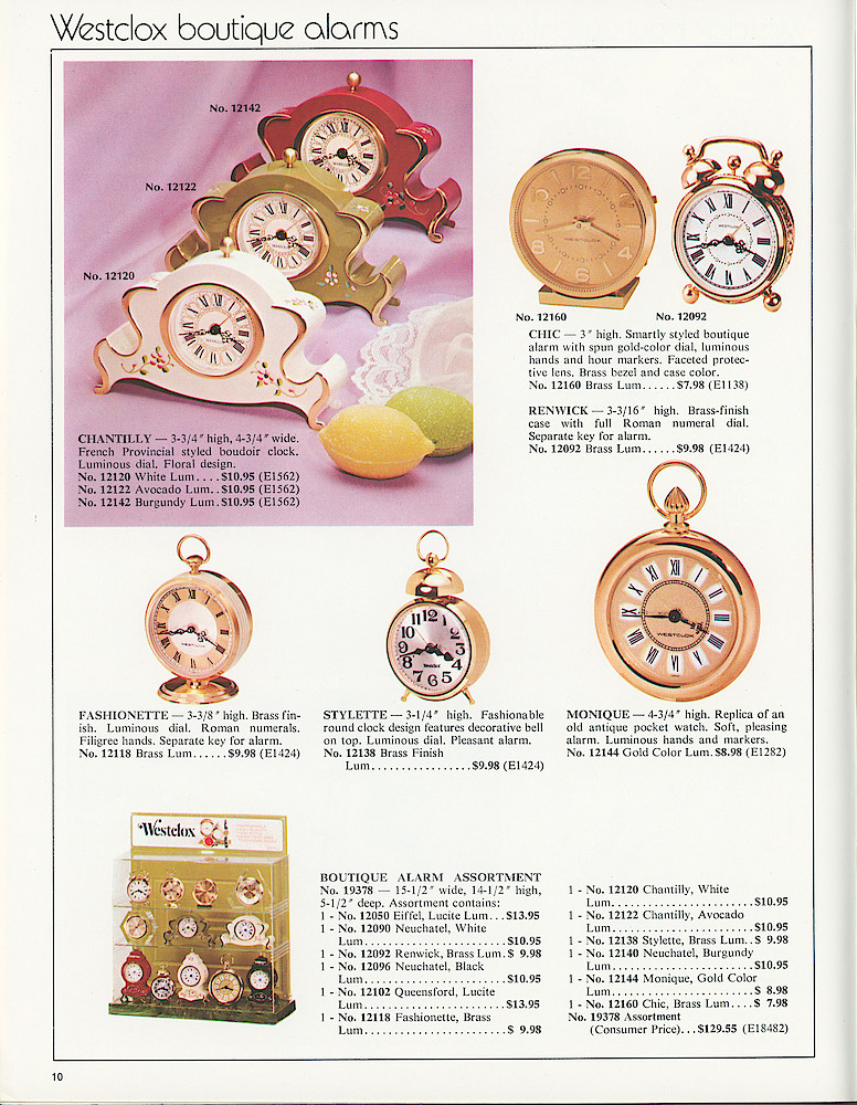 Westclox 1973 - 1974 Catalog > 10