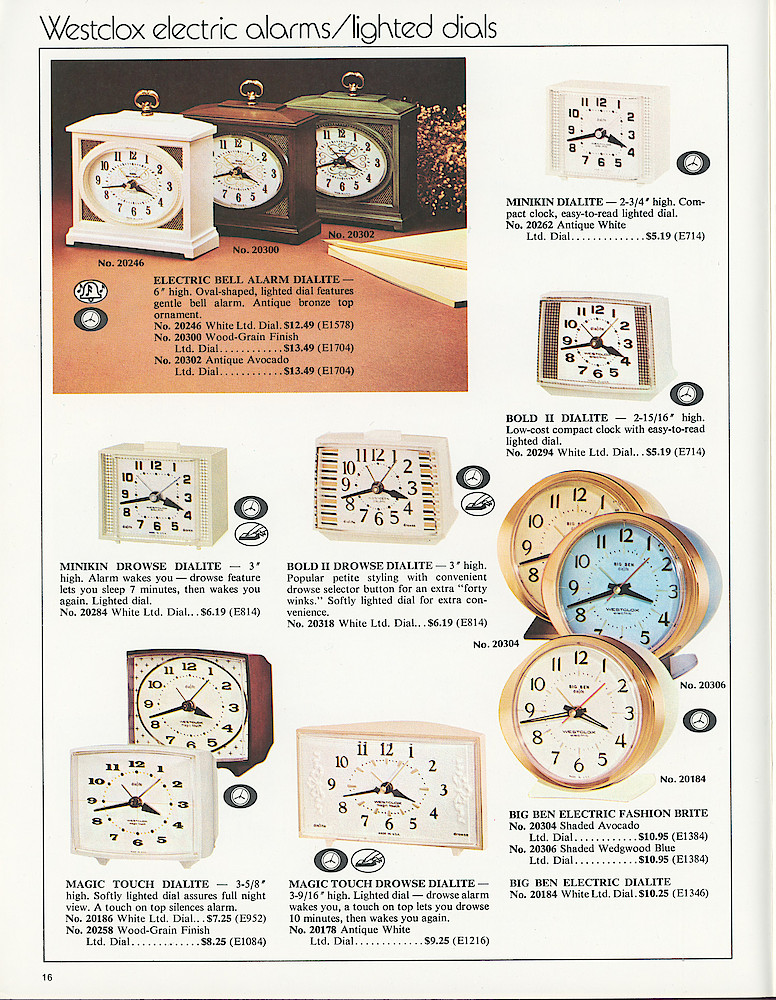 Westclox 1973 - 1974 Catalog > 16