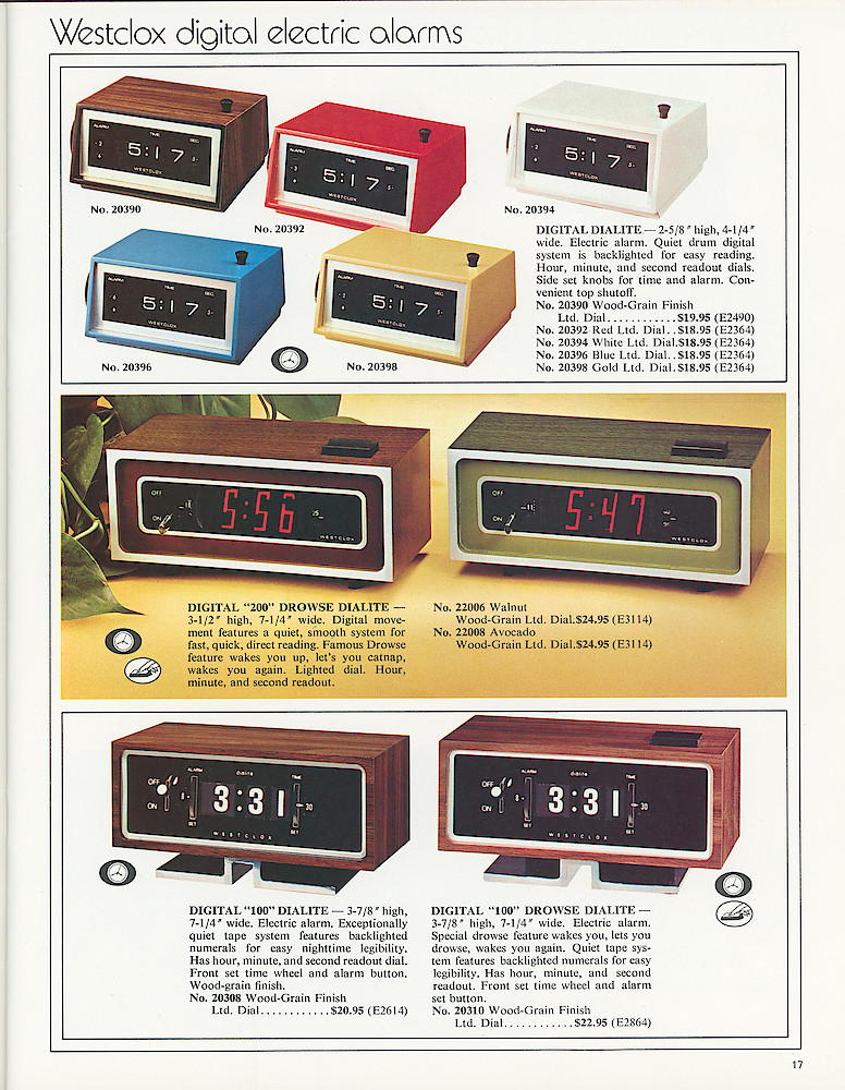 Westclox 1973 - 1974 Catalog > 17