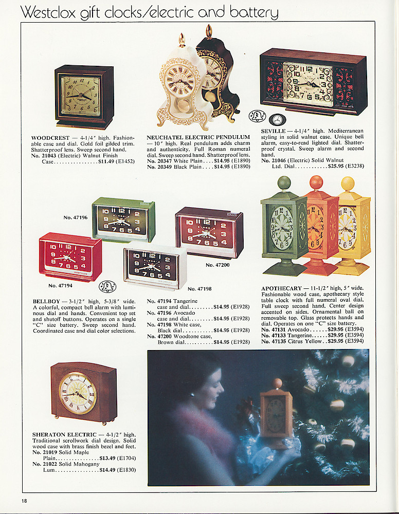 Westclox 1973 - 1974 Catalog > 18
